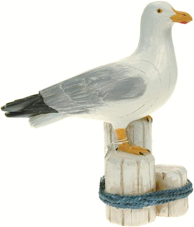 Miniature Resin "Seagull On Stand" Decoration