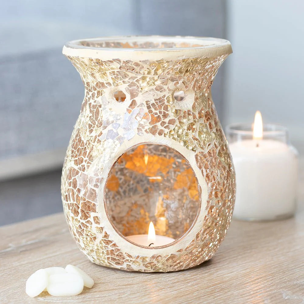 Gold Mosaic Crackle Oil Burner