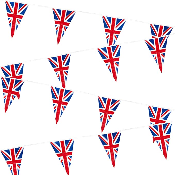 Union Jack PVC 10 Metre Celebration Triangular Bunting