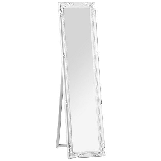 White & Gold Brush Cheval Freestanding Mirror 160cm