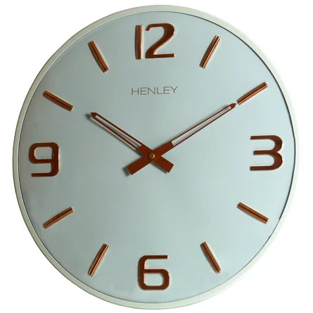 Henley Metal "Duck Egg" Blue Clock 40cm