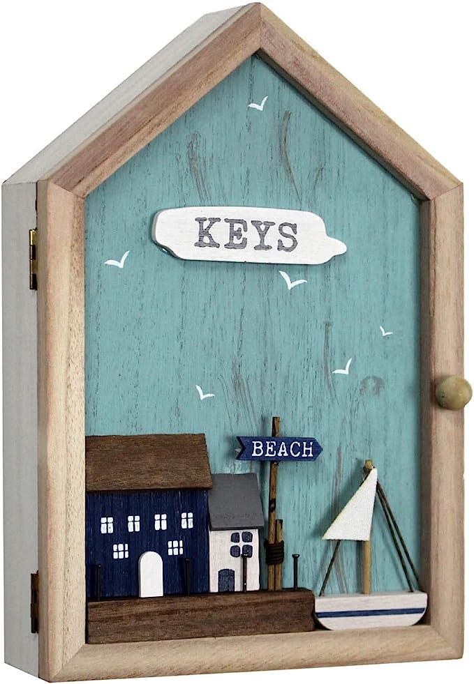 Nautical Wooden "Beach Hut" Key Box