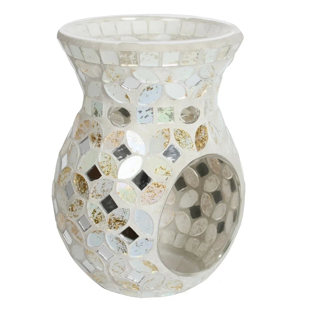 Gold & Cream Mosaic Oil Burner