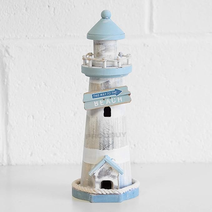 Nautical "This Way To The Beach" Medium Lighthouse