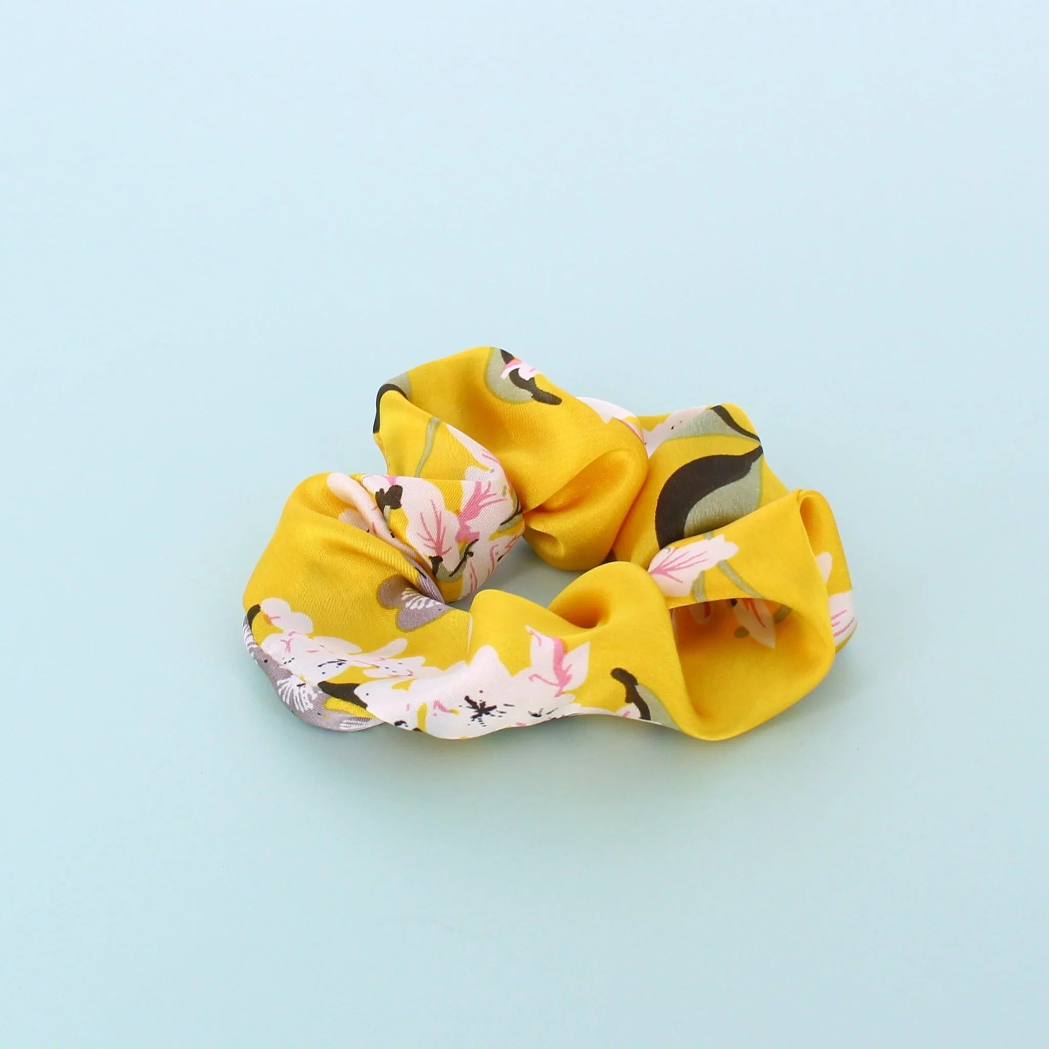 Millie Mae Yellow "Cherry Blossom" Scrunchie