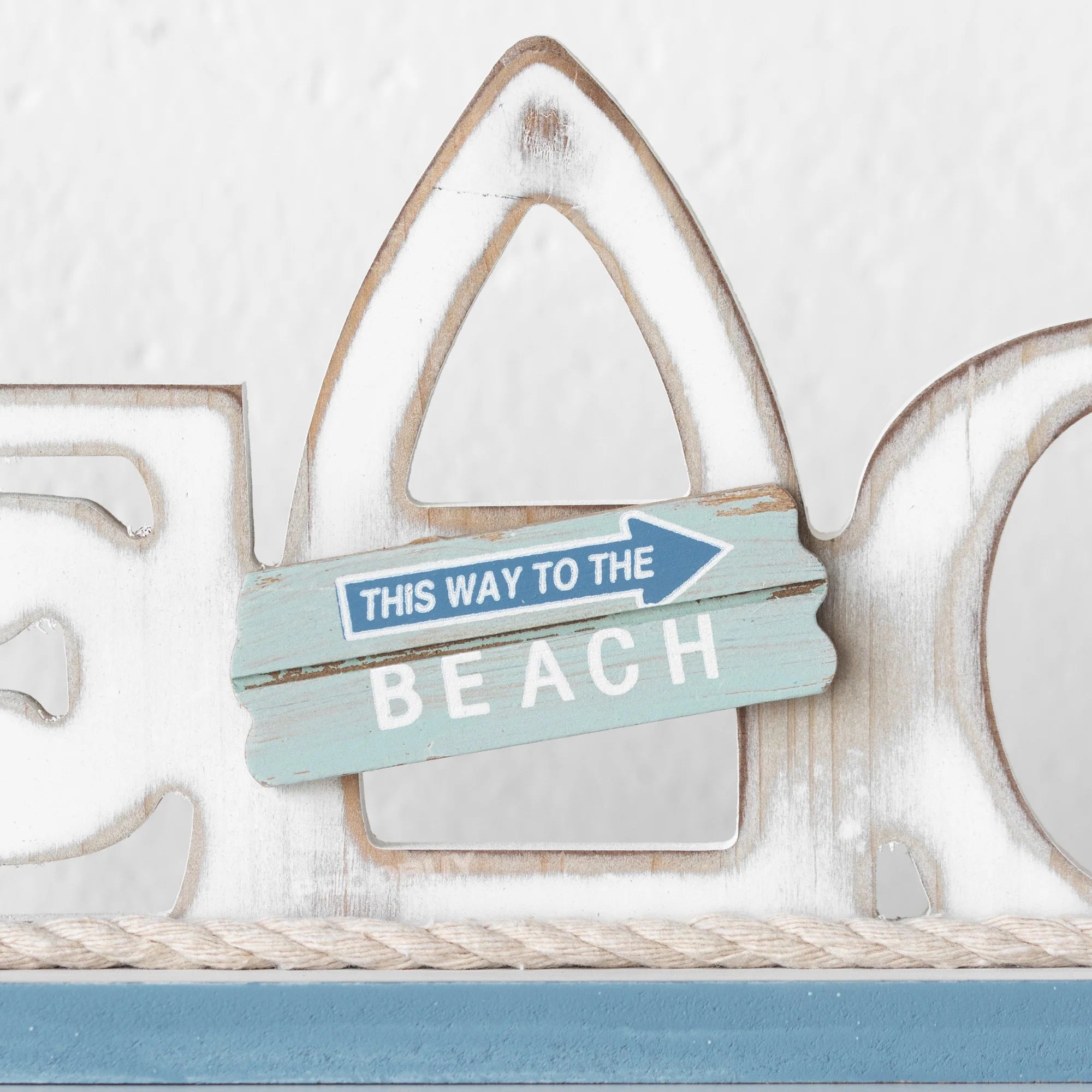 Nautical "This Way To The Beach" Freestanding Sign