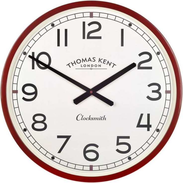 Thomas Kent Red "Clocksmith" Clock 51cm