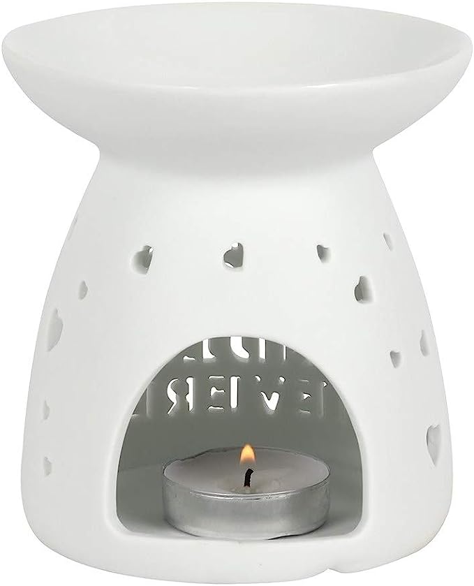 White "Love Makes A House A Home" Oil Burner