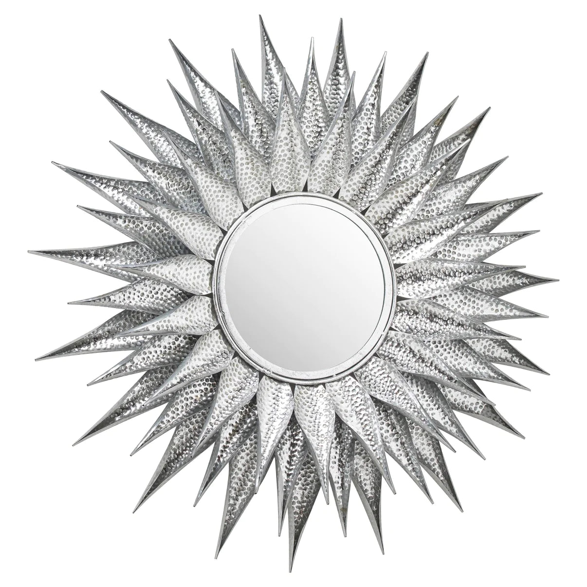 Hill Interiors Silver "Sunburst" Glass Mirror