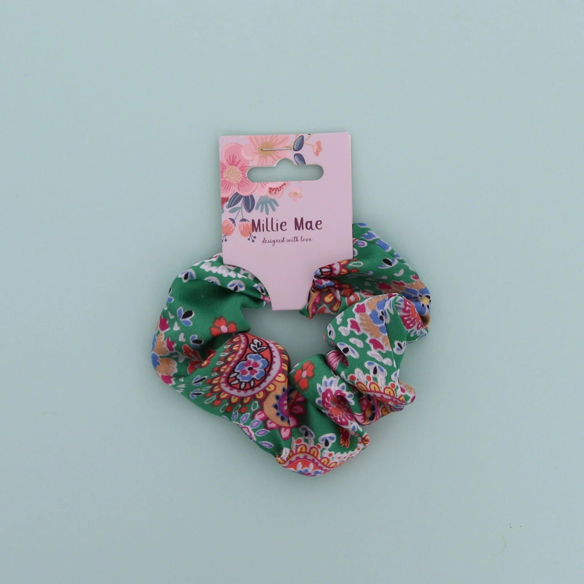 Millie Mae Green "Cherry "Bohemian" Scrunchie