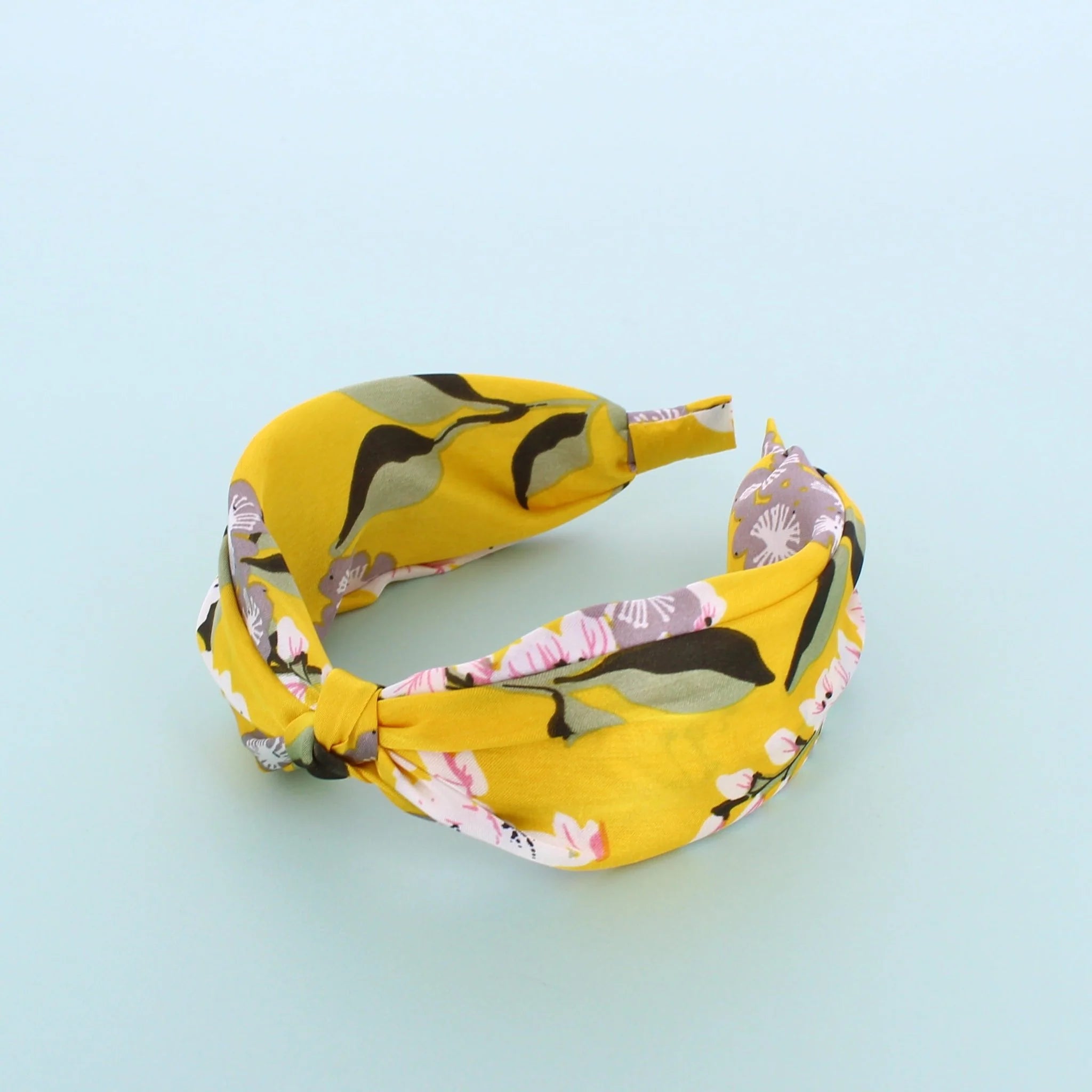 Millie Mae Yellow "Cherry Blossom" Wide Headband