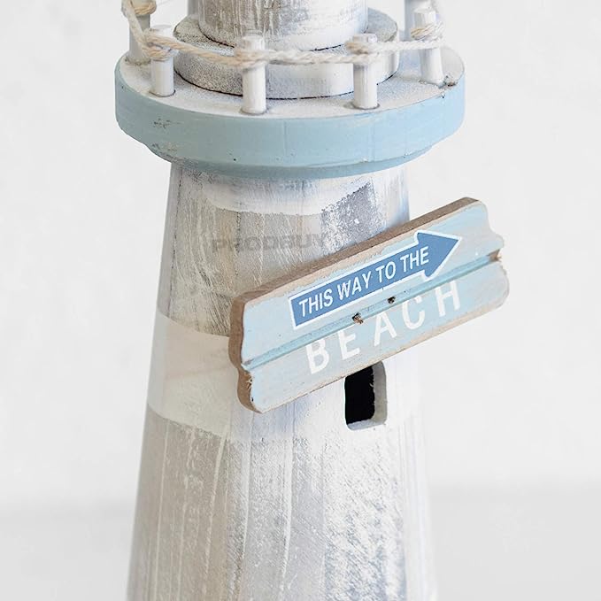 Nautical "This Way To The Beach" Medium Lighthouse