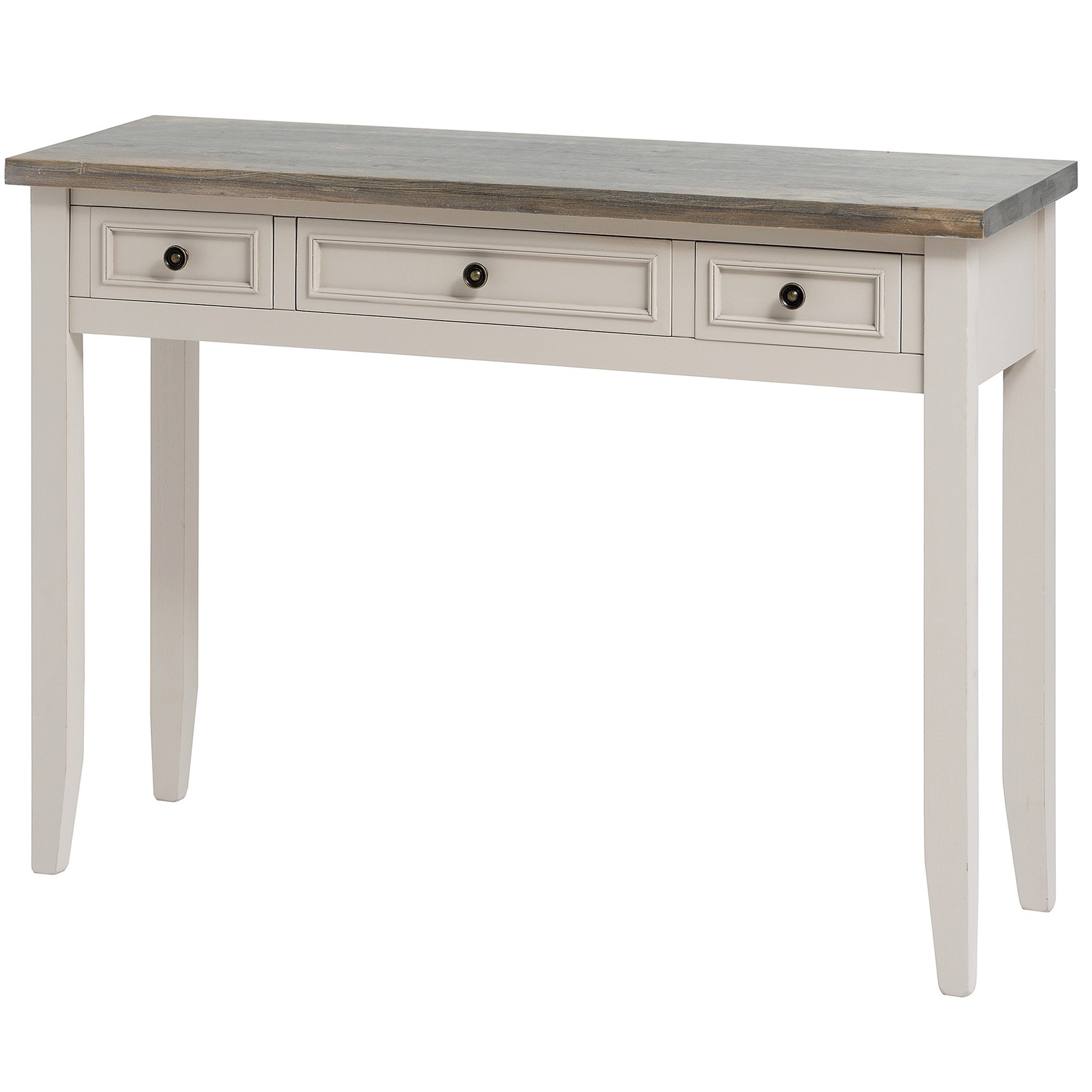 Hill Interiors "Studley Three Drawer" Taupe Console Table