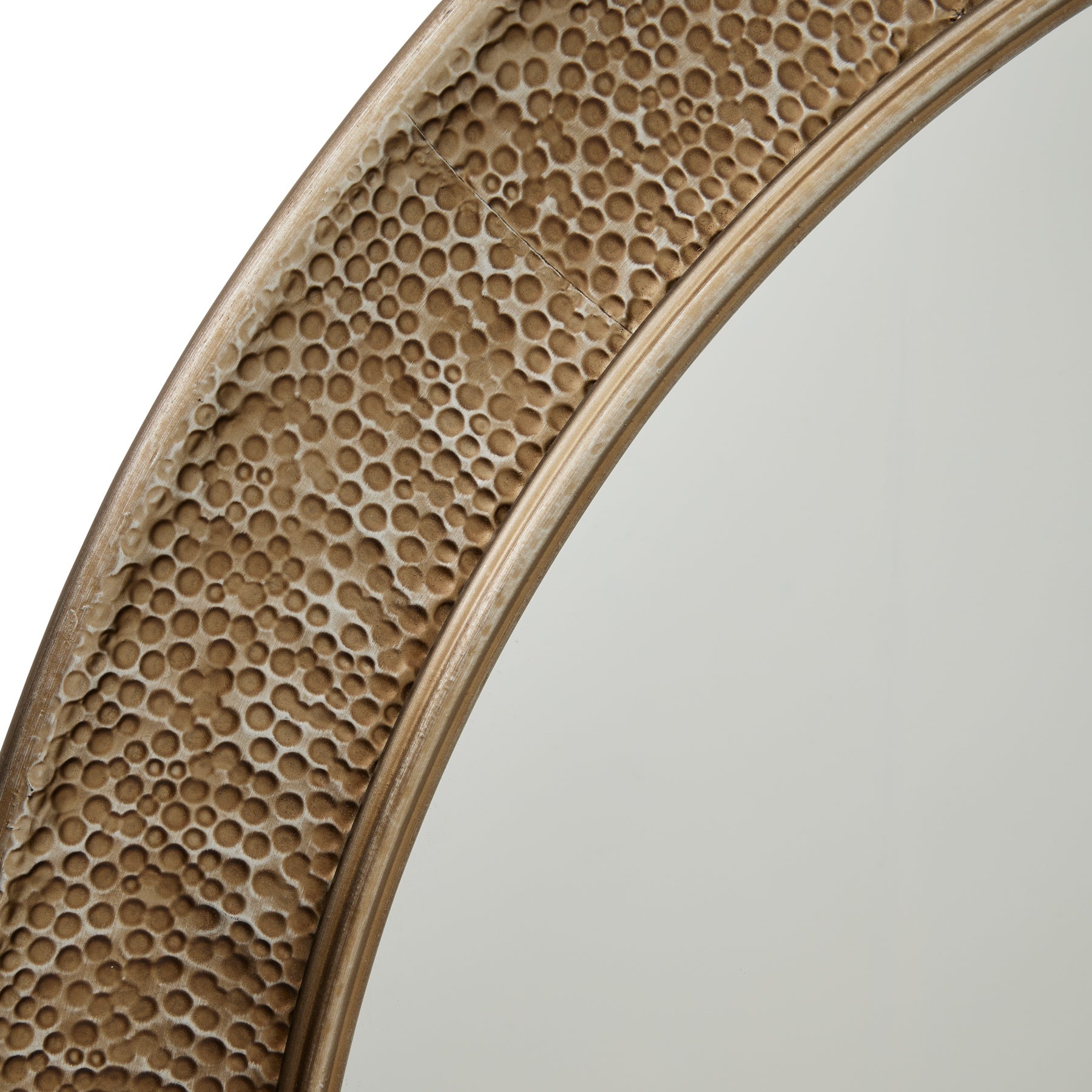 Hill Interiors Large "Hammered Brass" Glass Mirror