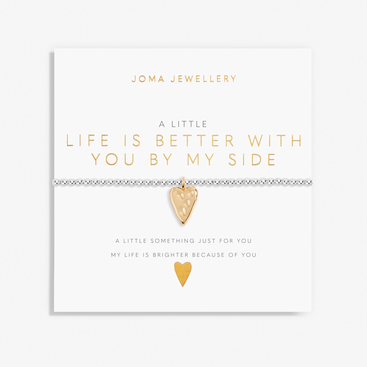 Joma Jewellery "Life Is Better With You By My Side" Silver Bracelet