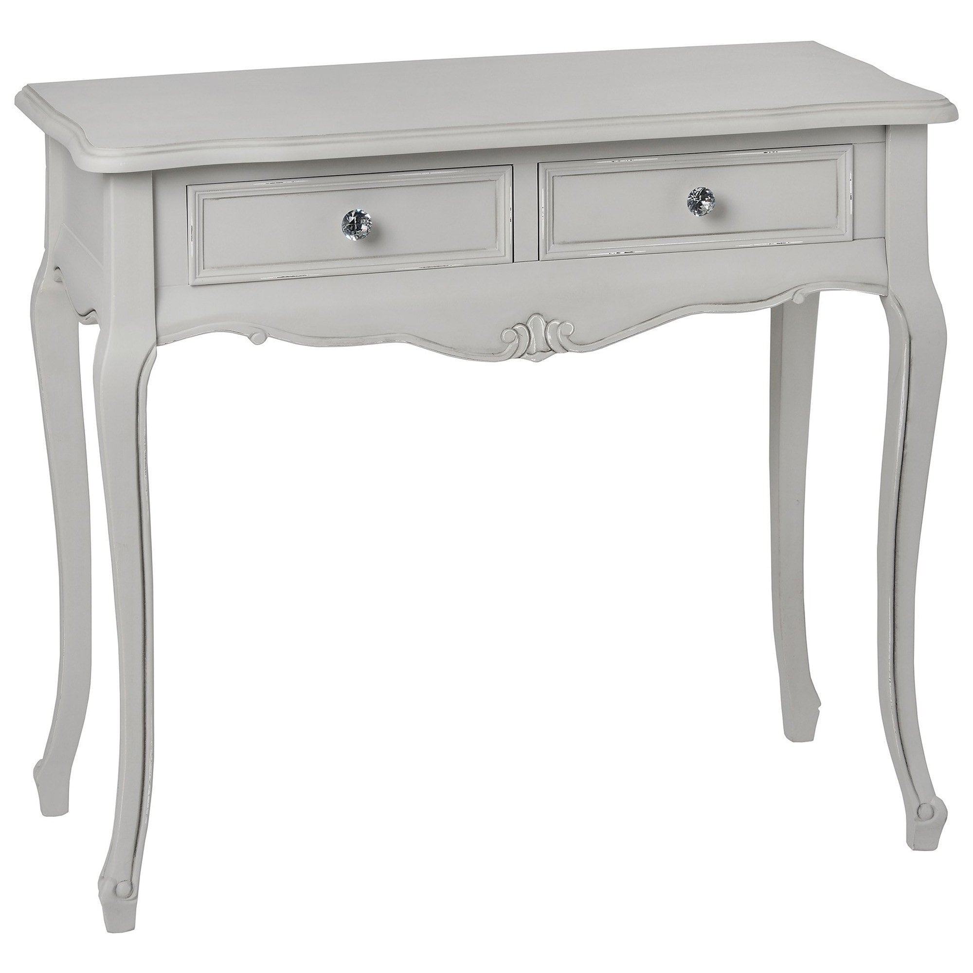 Hill Interiors Grey "Fleur Two Drawer" Console Table