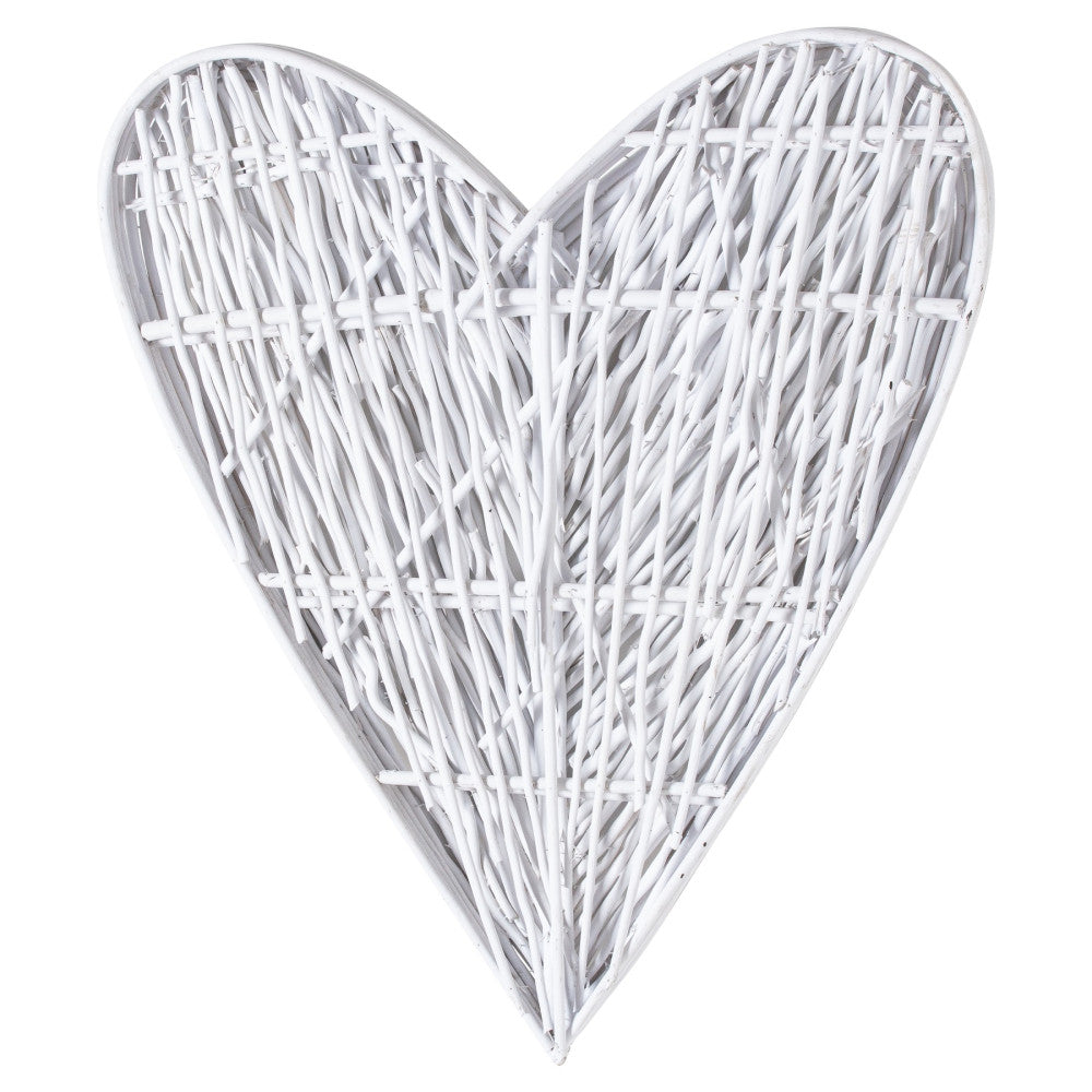 Large White Willow Branch Heart 85cm