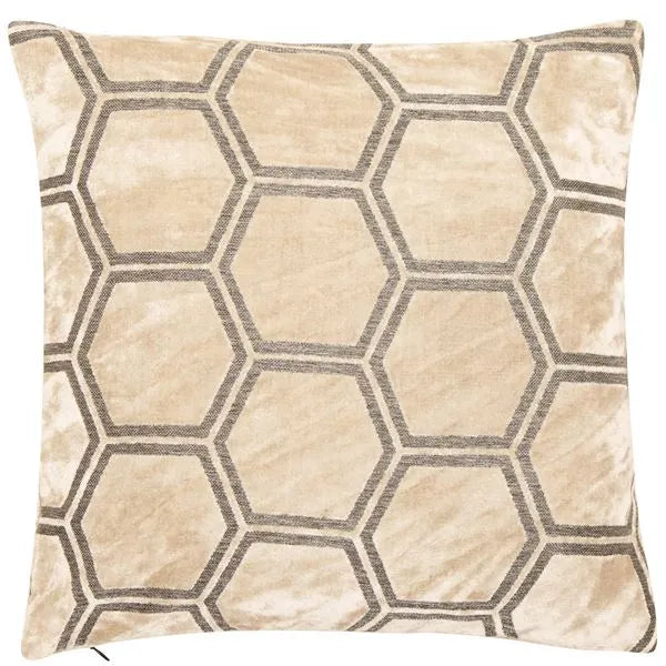 Malini "Ivory Geometric" Cushion 43cm