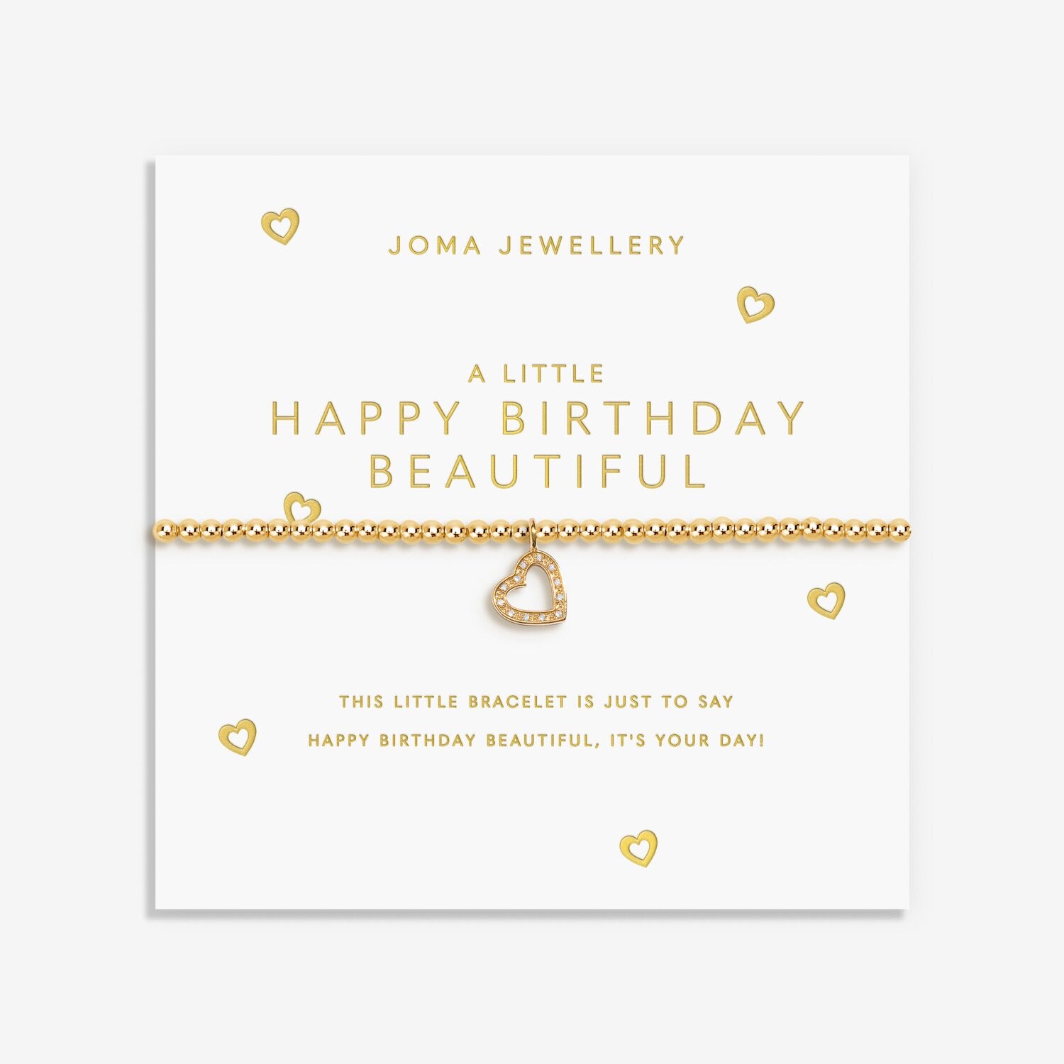 Joma Jewellery "Happy Birthday Beautiful" Gold Bracelet