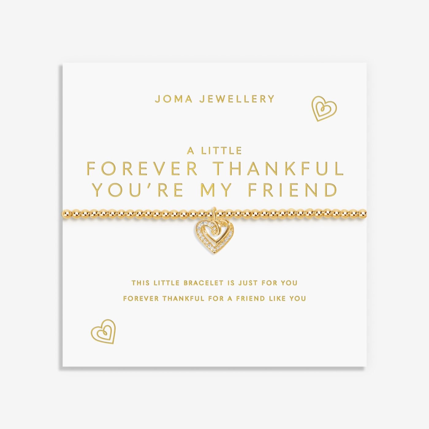 Joma Jewellery "Forever Thankful Youre My Friend" Gold Bracelet
