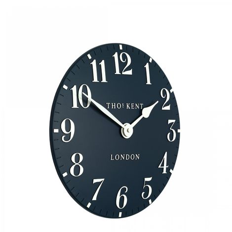 12" Navy Arabic Ink Wall Clock