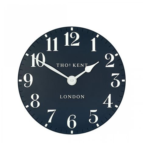 12" Navy Arabic Ink Wall Clock