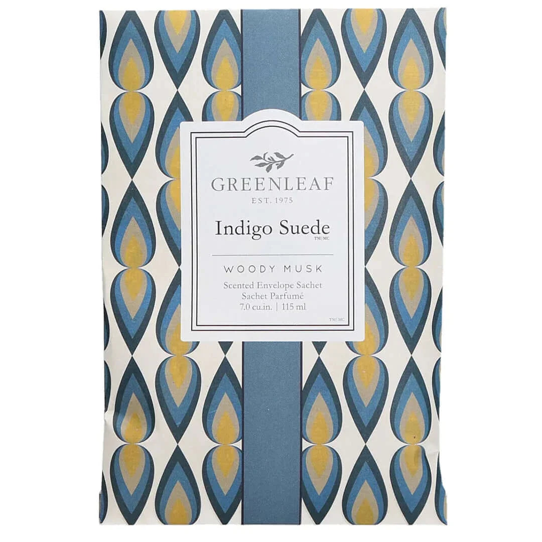 Greenleaf Scented Sachet - Indigo Suede