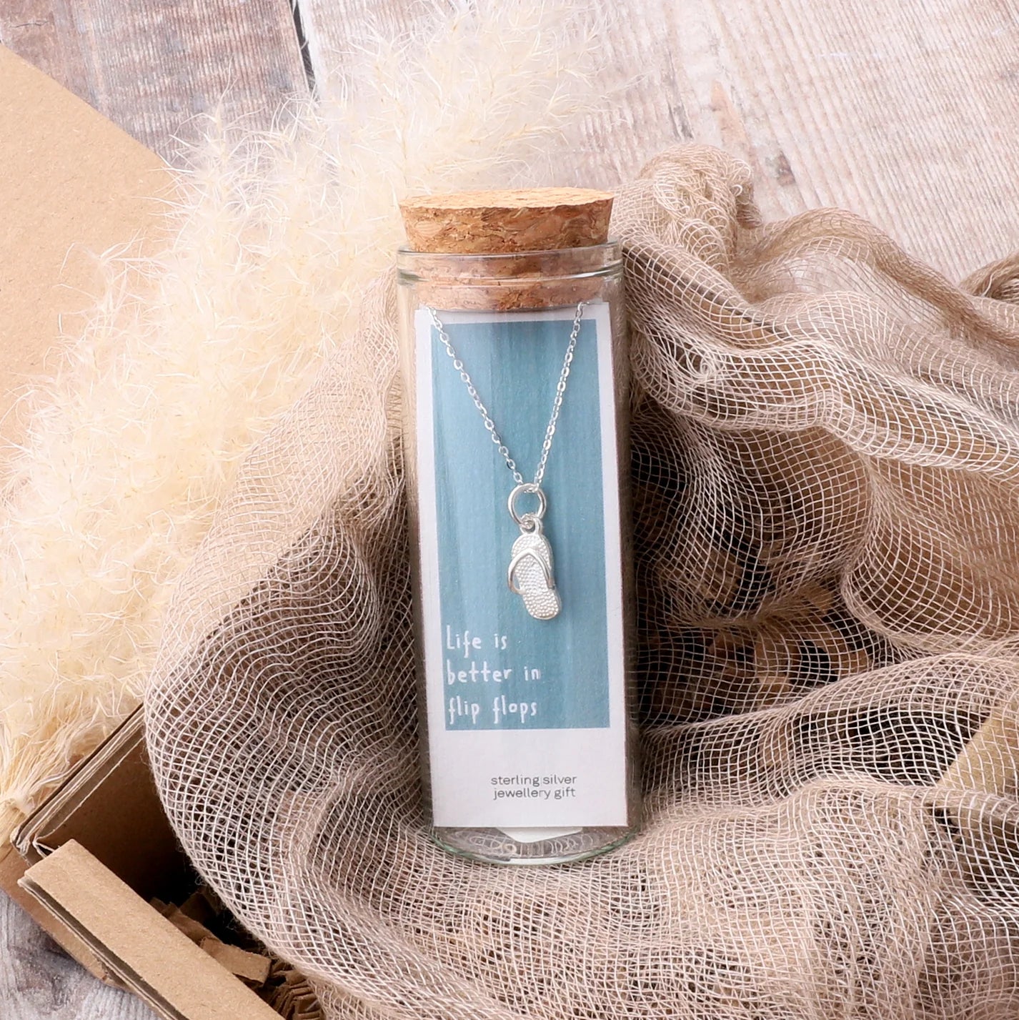 Flipflop Necklace (Sterling Silver)