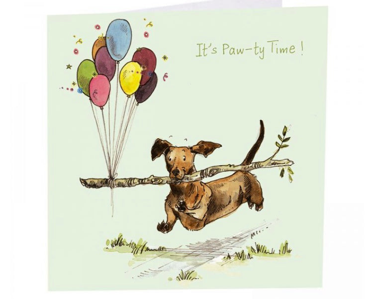 "Its Paw-ty Time" Art Beat Greeting Card