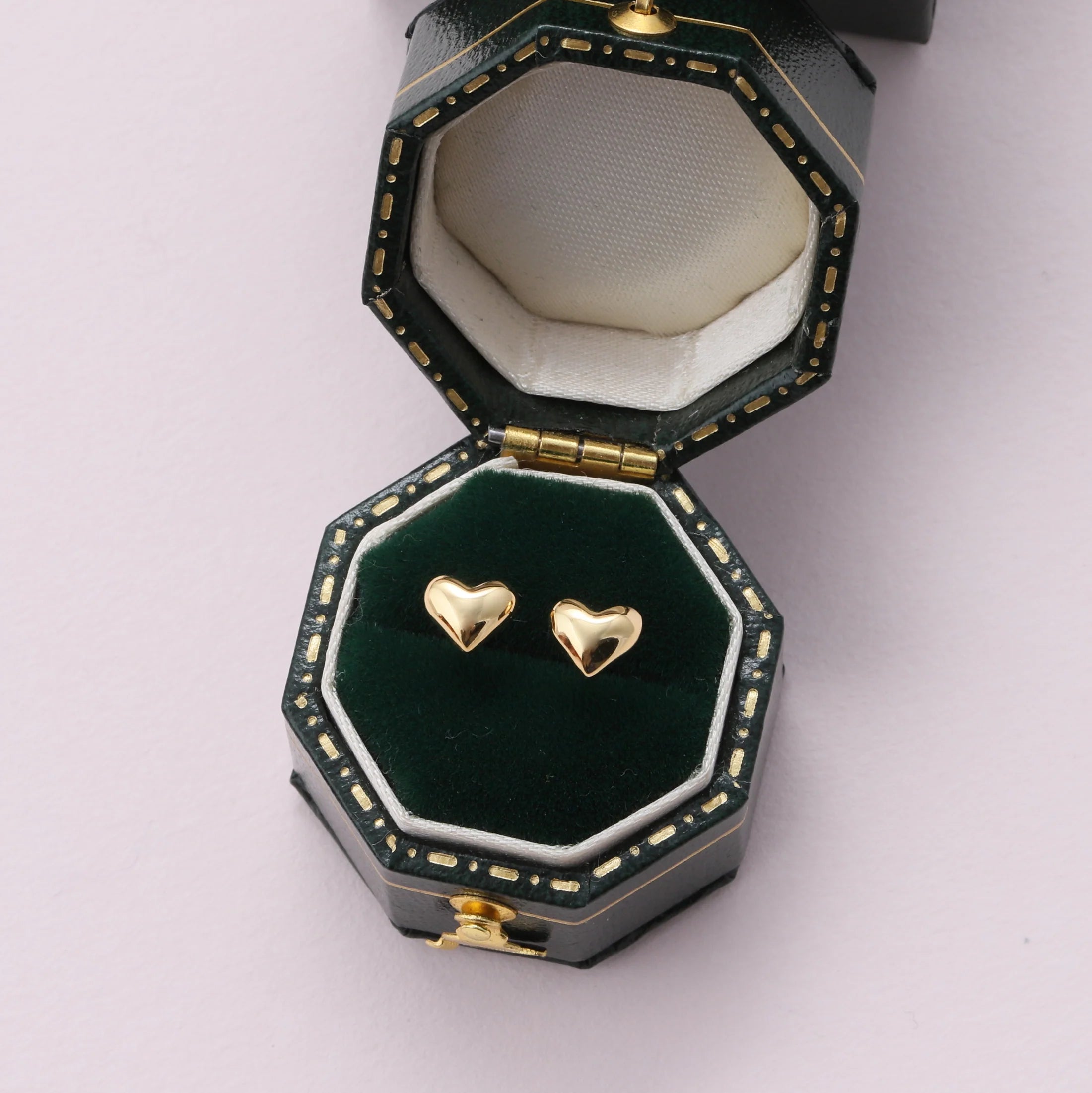 Gold "Just because" Heart Earrings