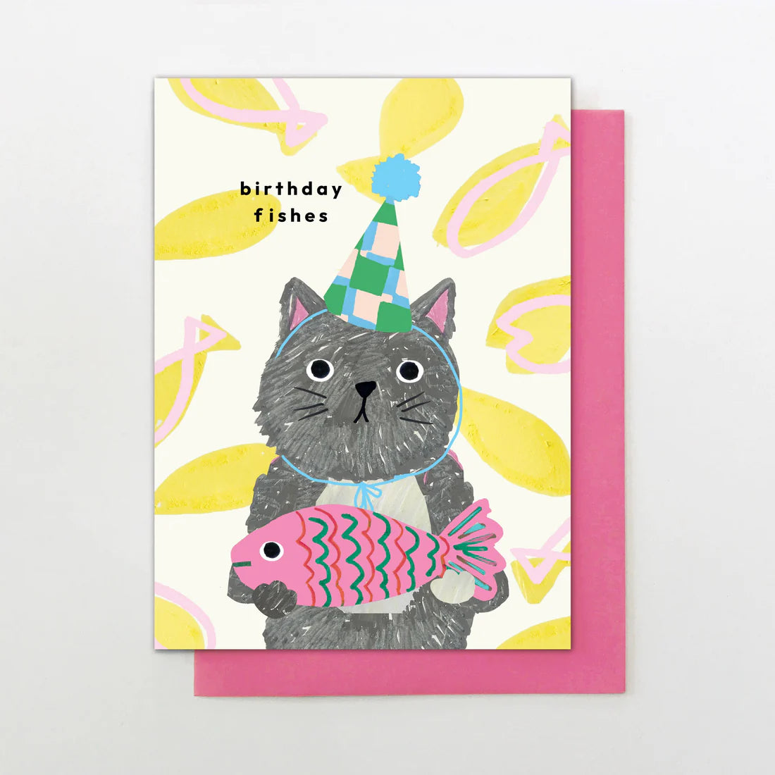 Cat - Birthday Fishes card