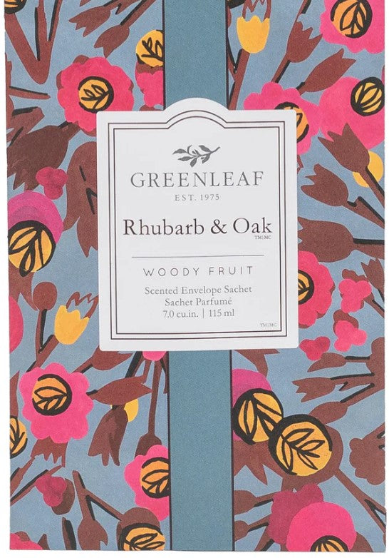 Greenleaf Scented Sachet - Rhubarb And Oak