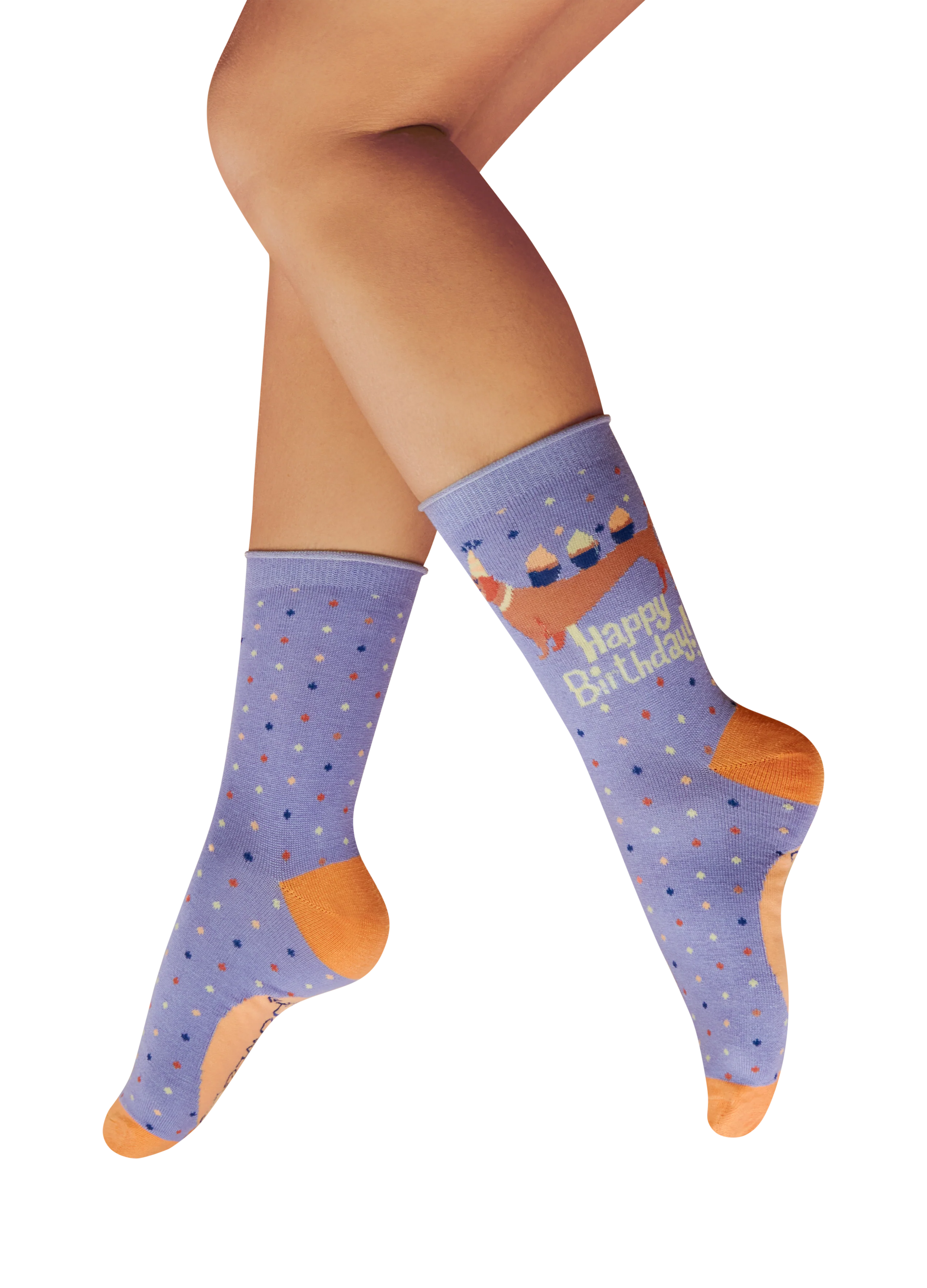 "Powder" Ladies - Pup-cake Birthday Party Ankle Socks