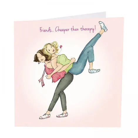"Friends Cheaper Than Therapy" Art Beat Greeting Card