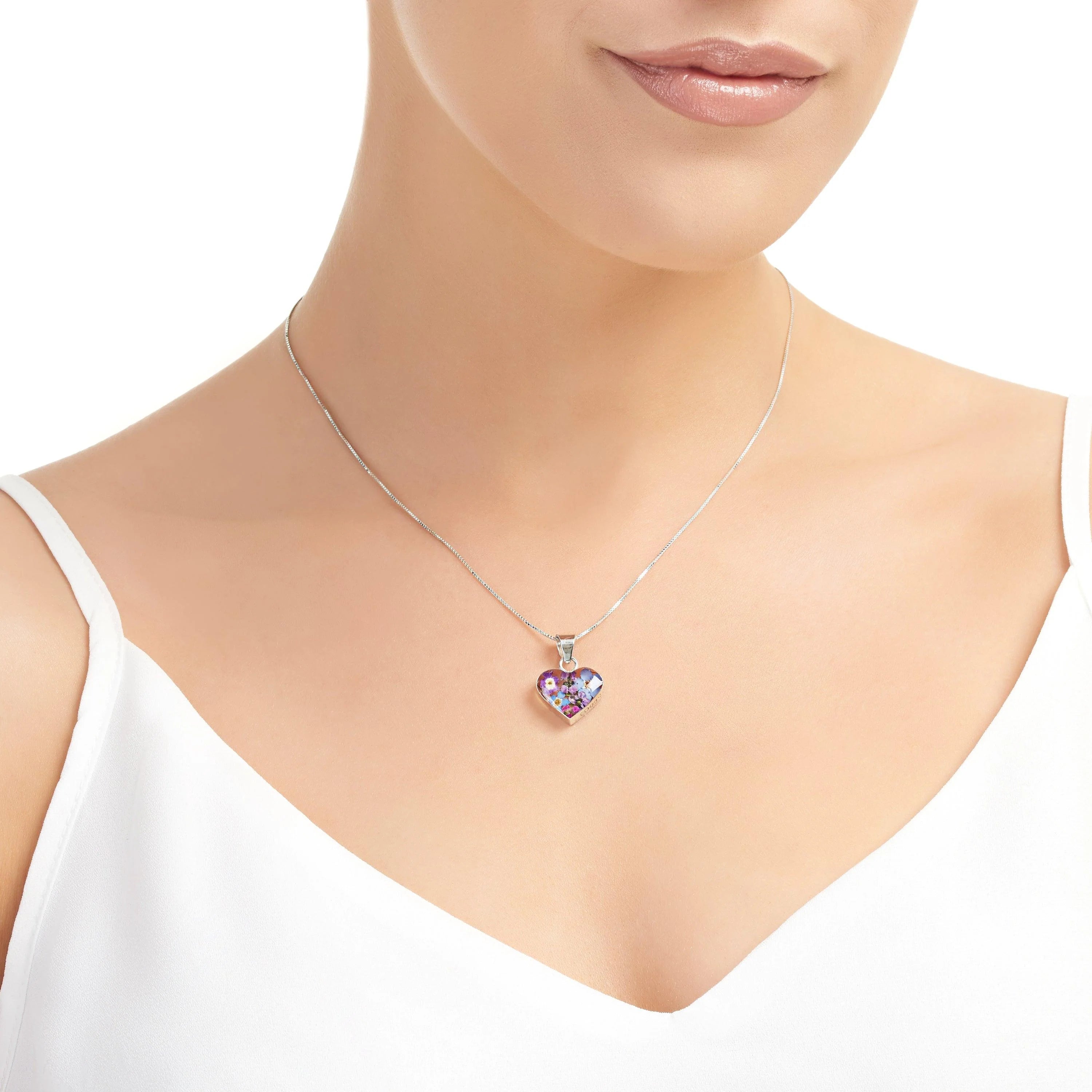 Shrieking Violet Purple Haze "Heart Pendant' Silver Necklace