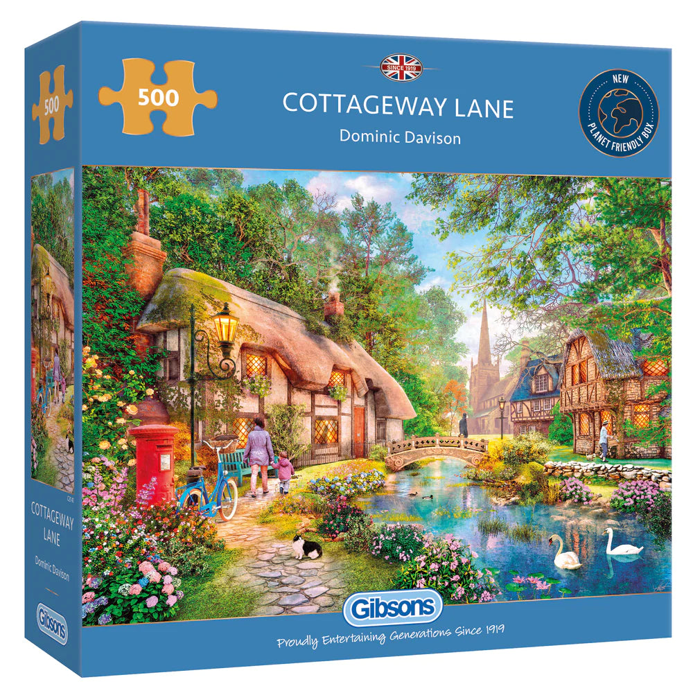 Gibson Games 500 Piece Jigsaw "Cottageway Lane"