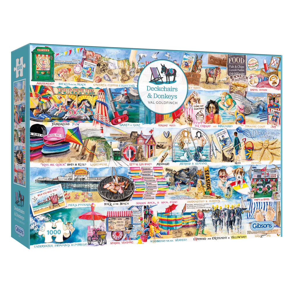 Gibson Games 1000 Piece Jigsaw "Deckchairs And Donkeys"