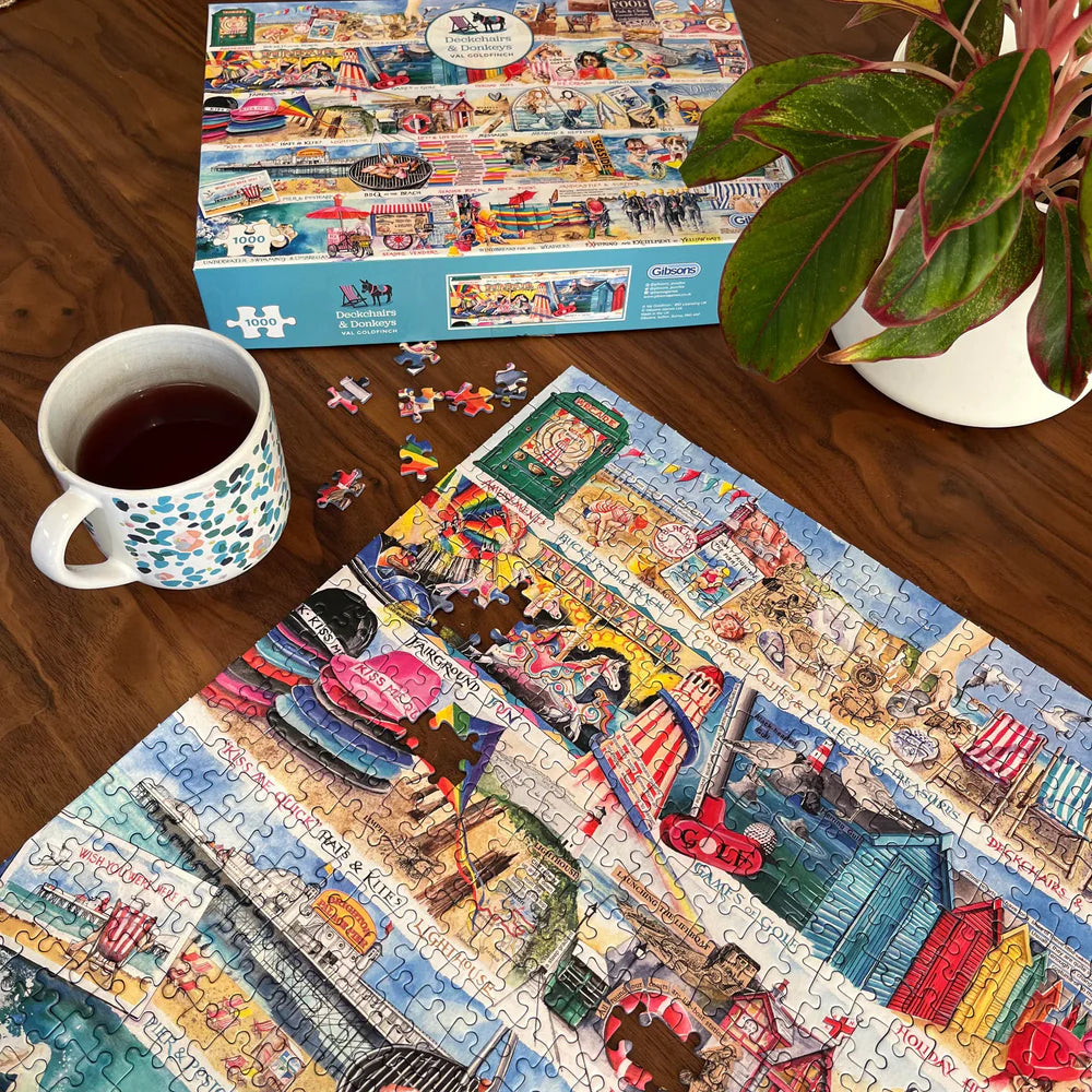Gibson Games 1000 Piece Jigsaw "Deckchairs And Donkeys"