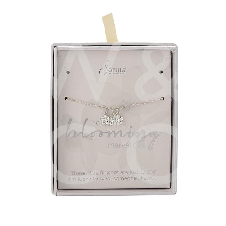 Sophia Collection "You Are Blooming Marvellous" Silver Necklace