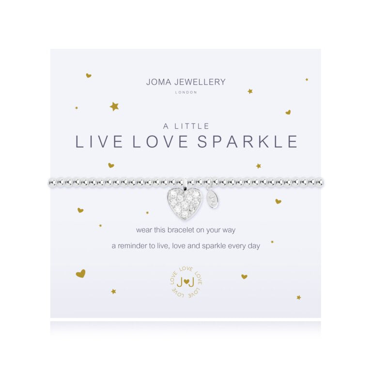 Joma Jewellery "Live Love Sparkle" Silver Bracelet