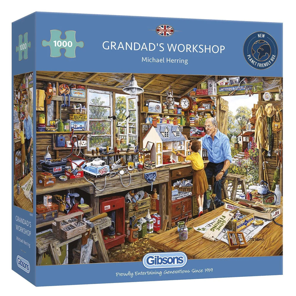 Gibson Games 1000 Piece Jigsaw "Grandads Workshop"