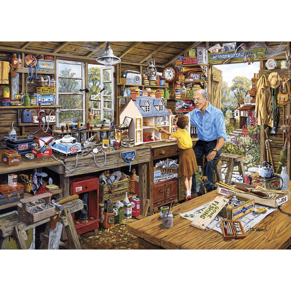 Gibson Games 1000 Piece Jigsaw "Grandads Workshop"