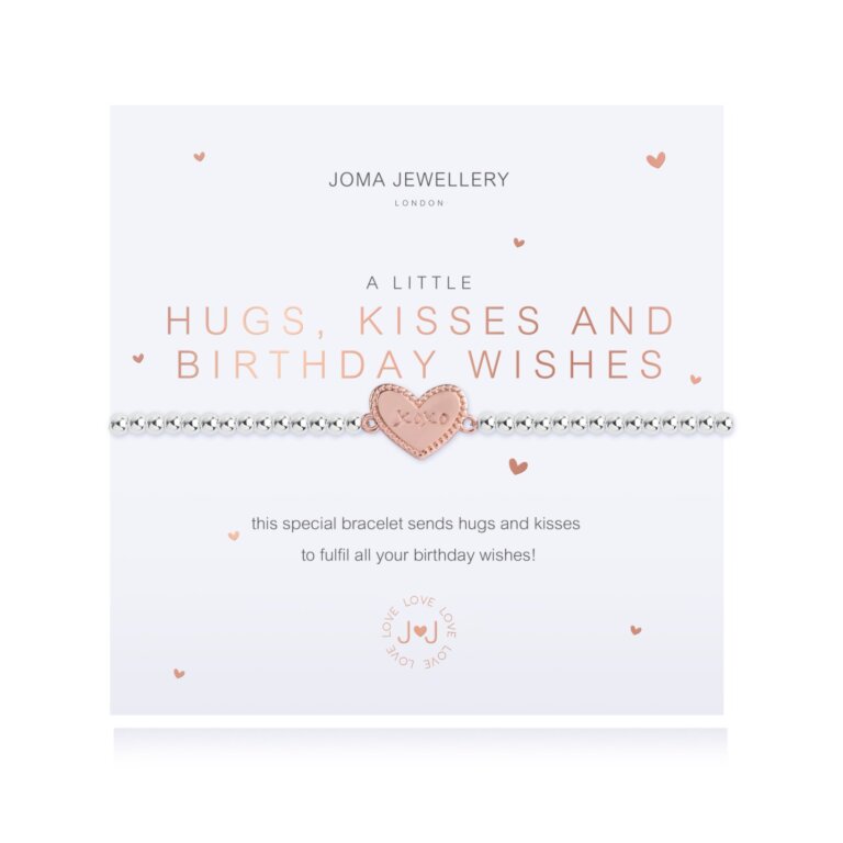 Joma Jewellery "Hugs Kisses And Birthday Wishes" Silver Bracelet