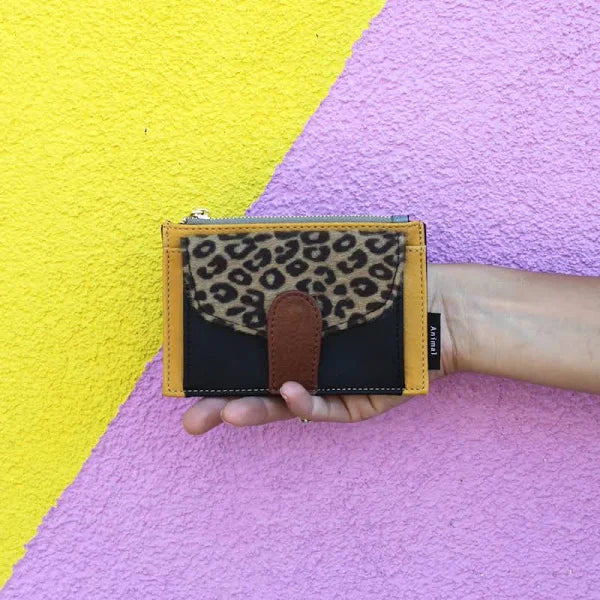 Vegan Leather Leopard Animal Print Purse