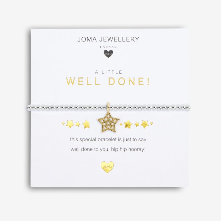 Joma Jewellery Children's "Well Done" Silver Bracelet