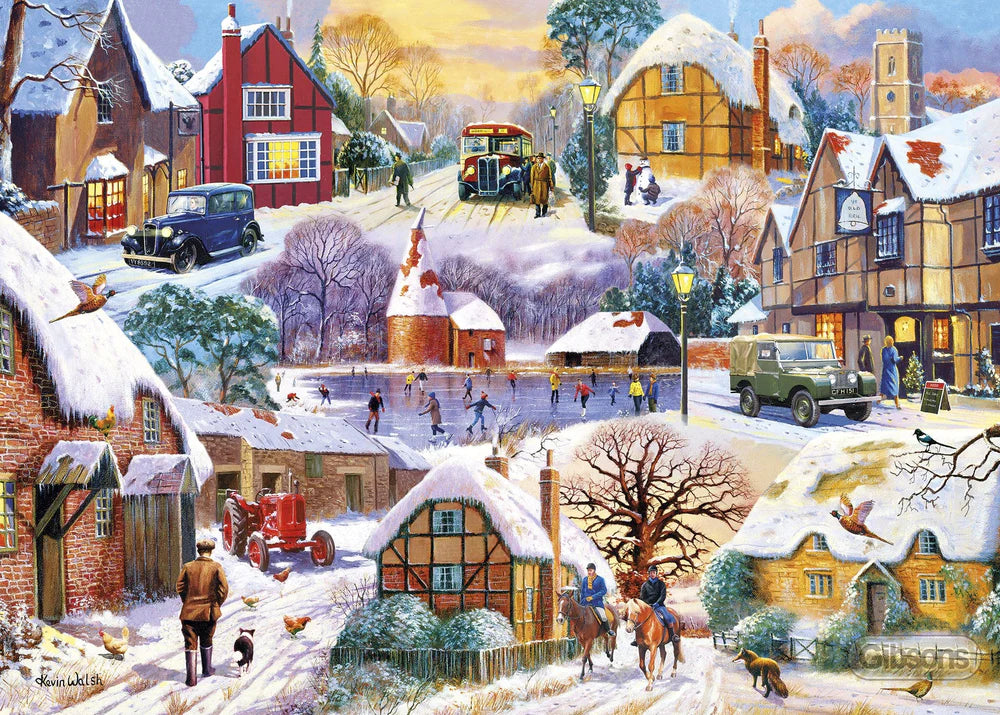 Gibson Games 1000 Piece Jigsaw "Winter Cottages"