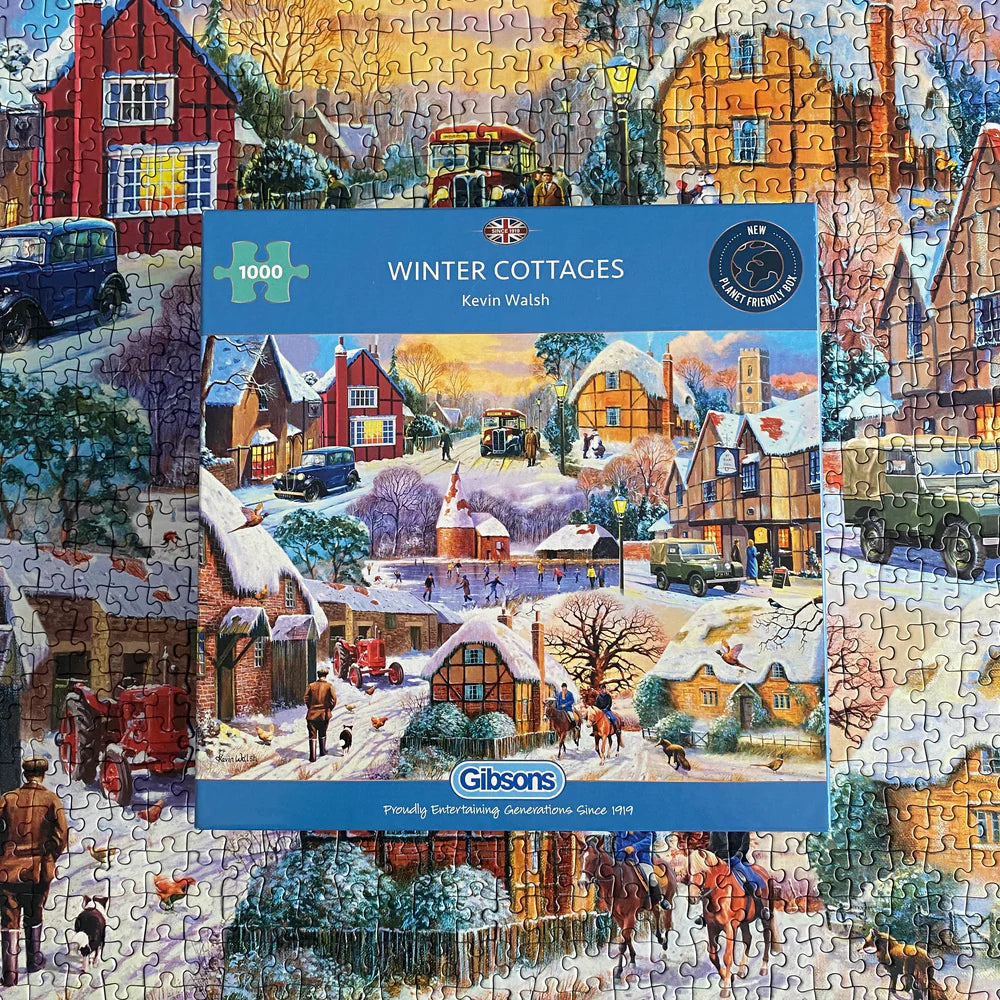 Gibson Games 1000 Piece Jigsaw "Winter Cottages"