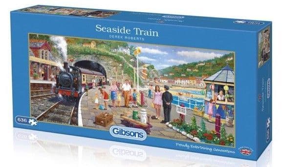 Gibson Games 636 Piece Jigsaw "Seaside Train"