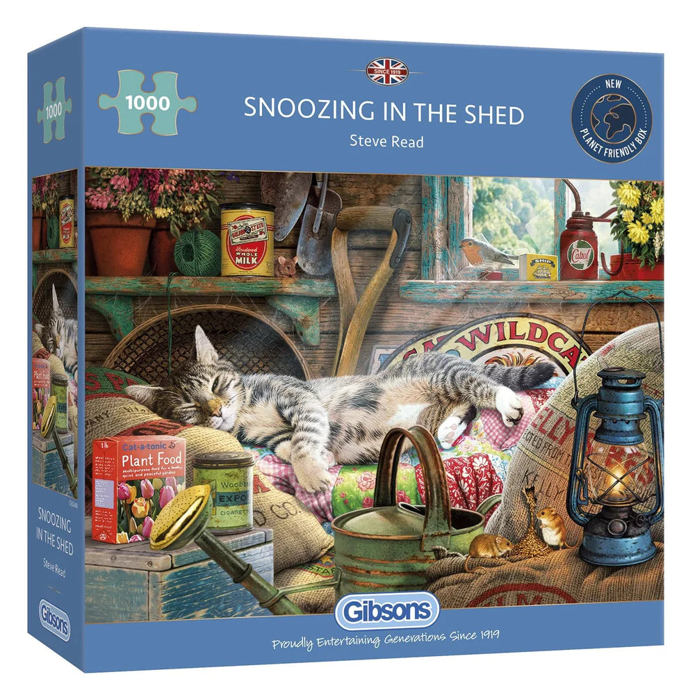Gibson Games 1000 Piece Jigsaw "Snoozing In The Shed"