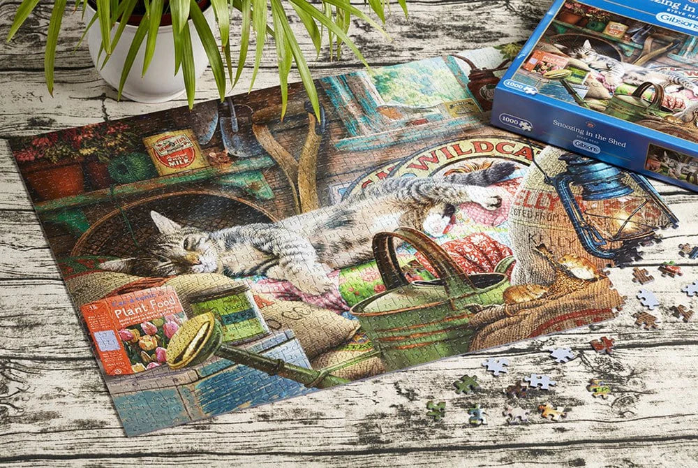 Gibson Games 1000 Piece Jigsaw "Snoozing In The Shed"